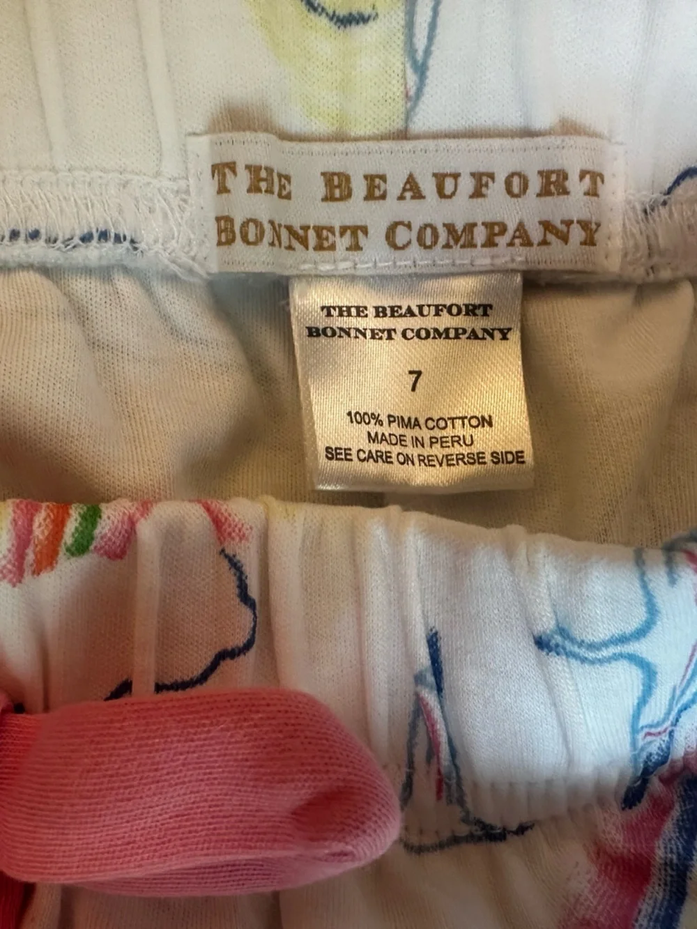 The Beaufort Bonnet Company Pima rainbow knickers girls size 7